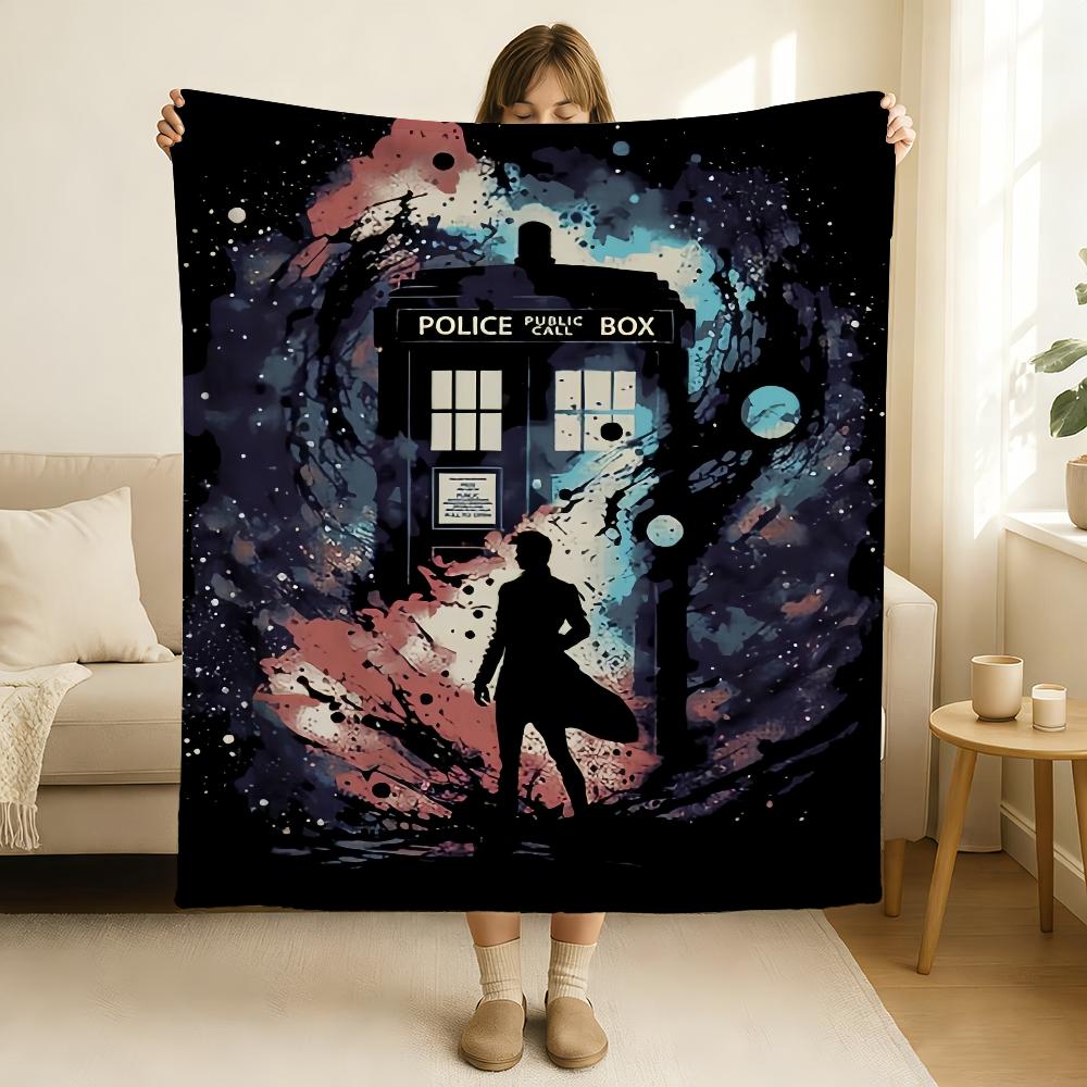 

TV D-Doctor W-Who Blanket Soft and Skin Friendly For Couch Bed Napping Bedspread All Seasons Comforter 75x90cm