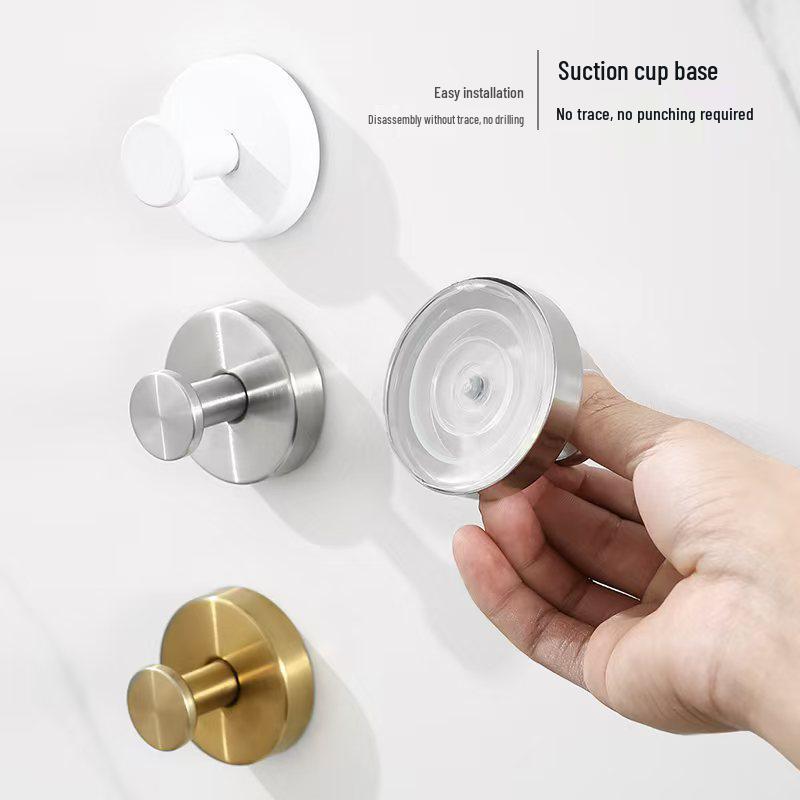 Traceless Stainless Steel Suction Cup Hook for Bathrooms & Kitchens