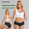 Mesh-panel sports bra with breathable perforations – plus size yoga and running sports bra