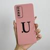 For Huawei Y7a Case Huawei P Smart 2021 Phone Case PPA-LX1 Luxury Letters Square ShockProof Soft TPU Silicone Back Cover Fundas