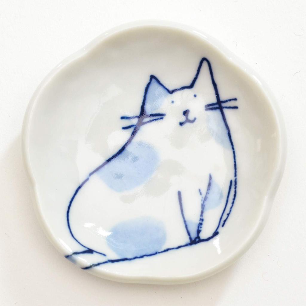 Yamako Small Plate Set of 5 Pieces Cat Plate Set of 5 Pieces