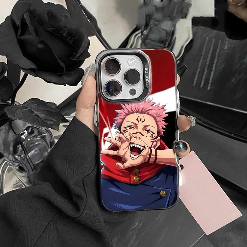 Jujut-su I-Ichiji K-Kaisen Phone Case For iPhone17, 16,15,14,13,12 Pro Max Black Candy Matte Shockproof Cover