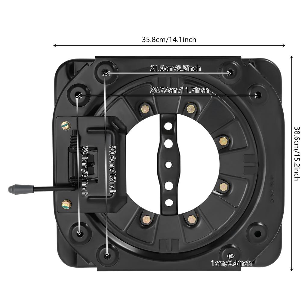 Universal Seat Swivel Base Load 130kg RV Caravan Steel Plate Swivel Seat Base 360 Degree Rotatable for RV Camper Bus