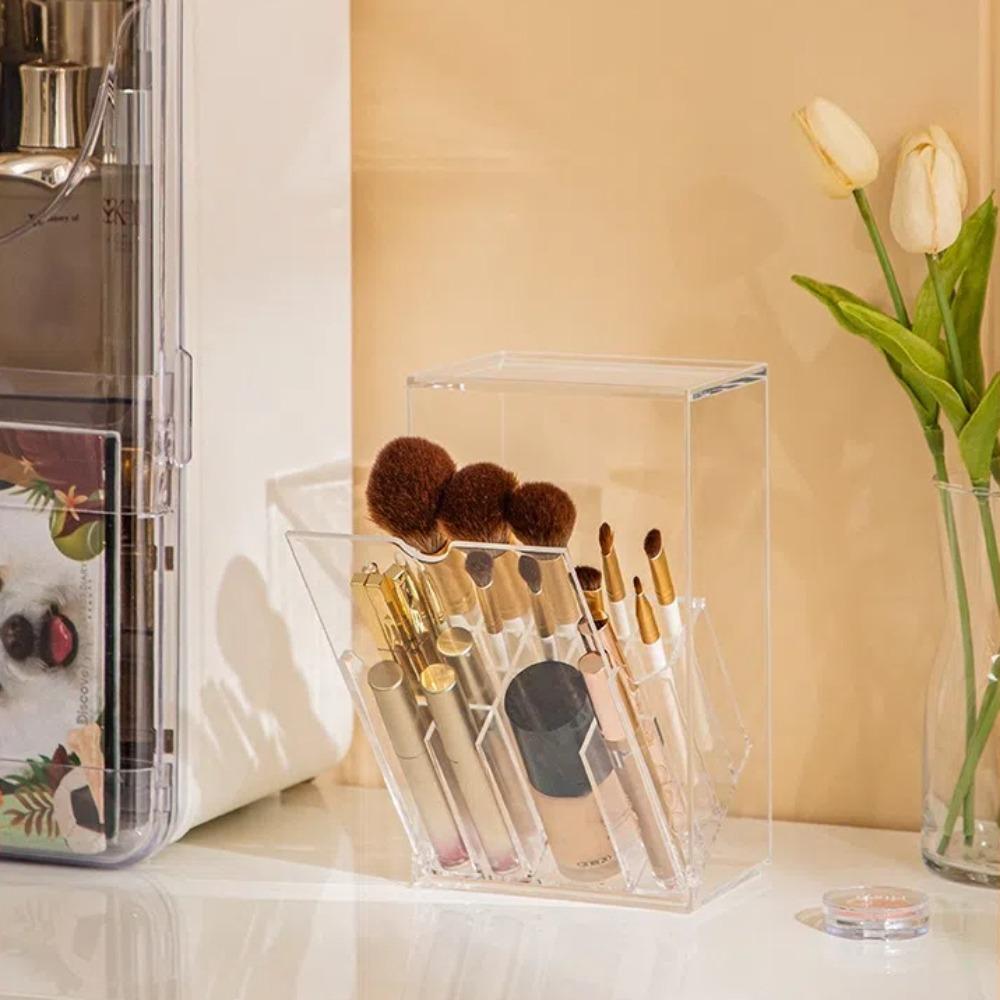 Cutie de depozitare pentru pensule cosmetice de mare capacitate Suport transparent pentru rujuri Suport pentru pensule de machiaj de calitate Acasă