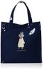 O.F.S. Cat Print Tote Bag, Lunch Bag, 1801-5M93-01, Con, Navy