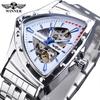 Winner Style Men'S Fashion Casual Hollow Triangle, Automatic Mechanical Watch