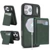 2 in 1 Leather Case For iphone 17 Air 16 Promax 15 Pro Max 14 Plus 13 12 Magnetic Magsafe Cards Holder Card Slots Phone Cover