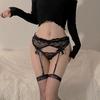 Sexy Garter Stockings Japanese Style Sexy Women Lace Bow Long Stockings One-Piece Set