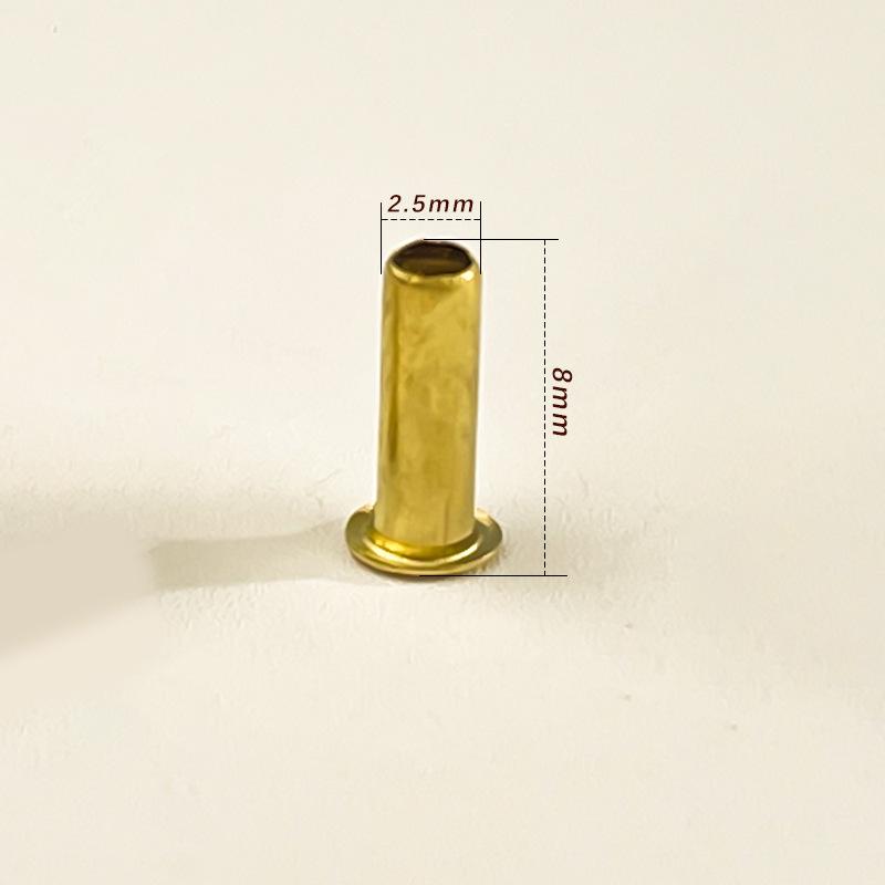 Laiya Qin Hollow Brass Rivets 2.5/3/3.5mm - Metal Eyelets with Round Head