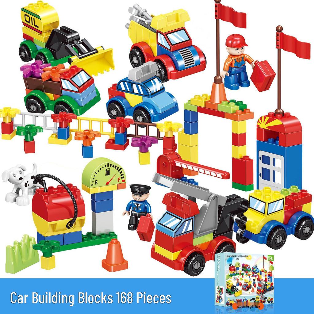 Versatile Kids' Car Building Blocks - Engineering Vehicle & Robot Puzzle Toy