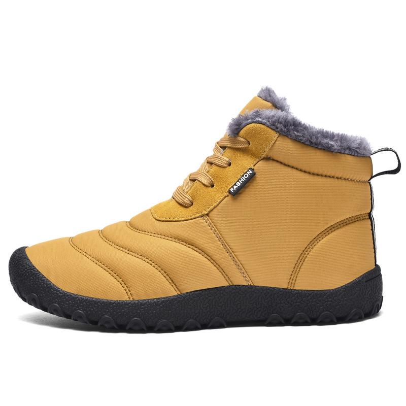 Men's Mid-Cut Warm Snow Boots - Large Size, Thick Velvet, Winter Casual Shoes