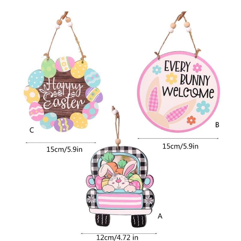 Easters Door Sign Offering Color Easters Party Supplies Wood Door Ornament Suitable for Home Office and Shop Decorations