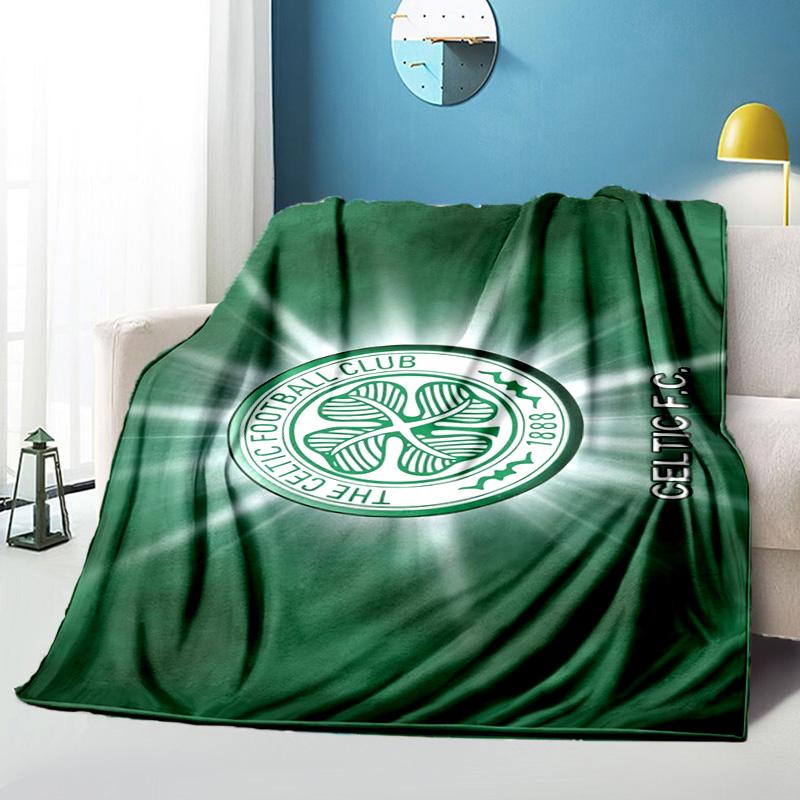 Cel-tic Football Club Crest Printed Throws Blanket Soft Flannel Blankets for Couch Bed Gifts for Men Women Picnic blanket Christmas gifts