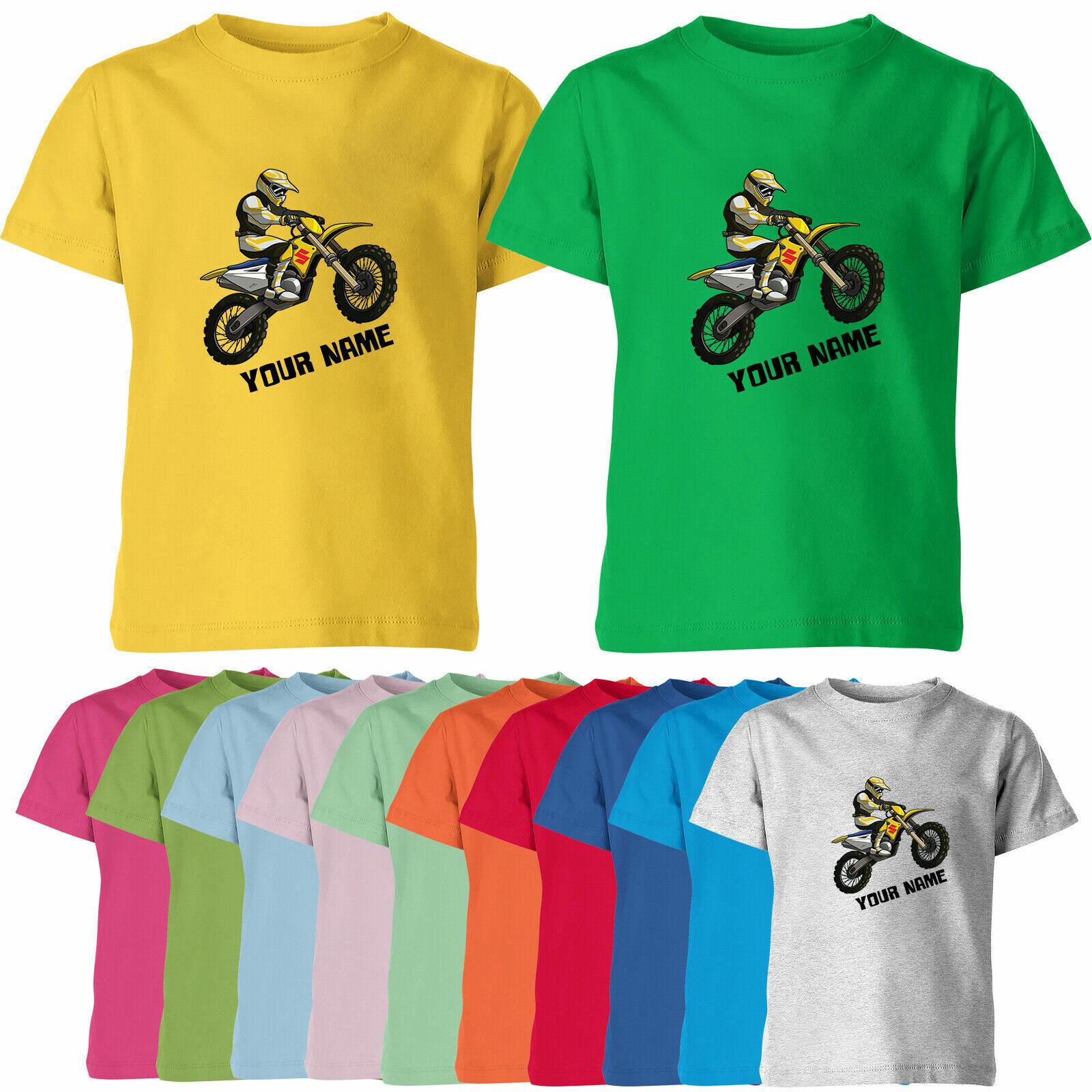 

Personalised Bikers Boys 100% Cotton T-shirt Mens Tees Top Biking For Youth Boys Motorcycle Tee S