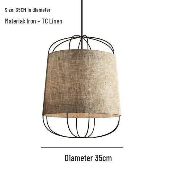 Zen Chinese Style Tea Room Chandelier: Elegant Fabric Lamp for Bedroom, Restaurant, or Bar