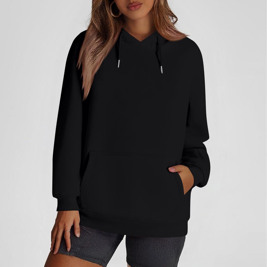 Ladies' Fashionable Printing Casual Hooded Long Sleeved Sweatshirt