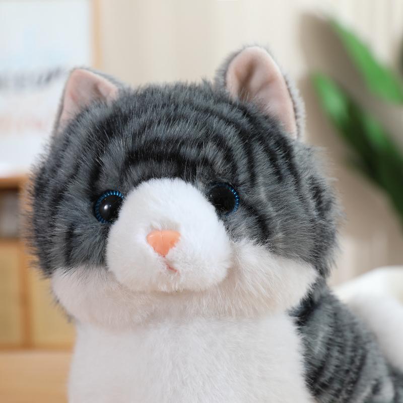 cute simulation Cat Plush Toy Kawaii Stuffed Animal Cat Plush Doll Home Decor Gifts For Girl