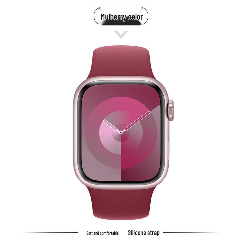 Kompatibles Silikonarmband für Apple Watch Series 8, 9, 10 und 11 - Neues Standardmodell für Mädchen (S)
