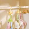 2 Pieces Plastic 360° Rotating Clothes Hook Cartoon Space Saving Rotatable Closet Hooks Decorative Five Claw Hook For Wardrobe