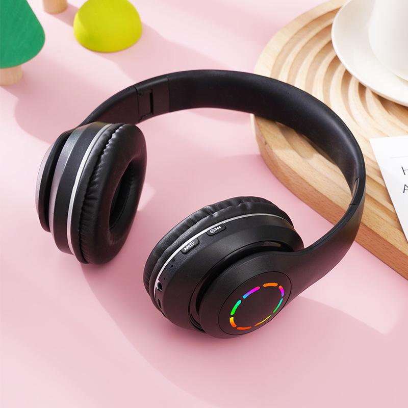B39M PRO LED Gradient Light-Up Wireless & Wired Bluetooth Headband Headphones