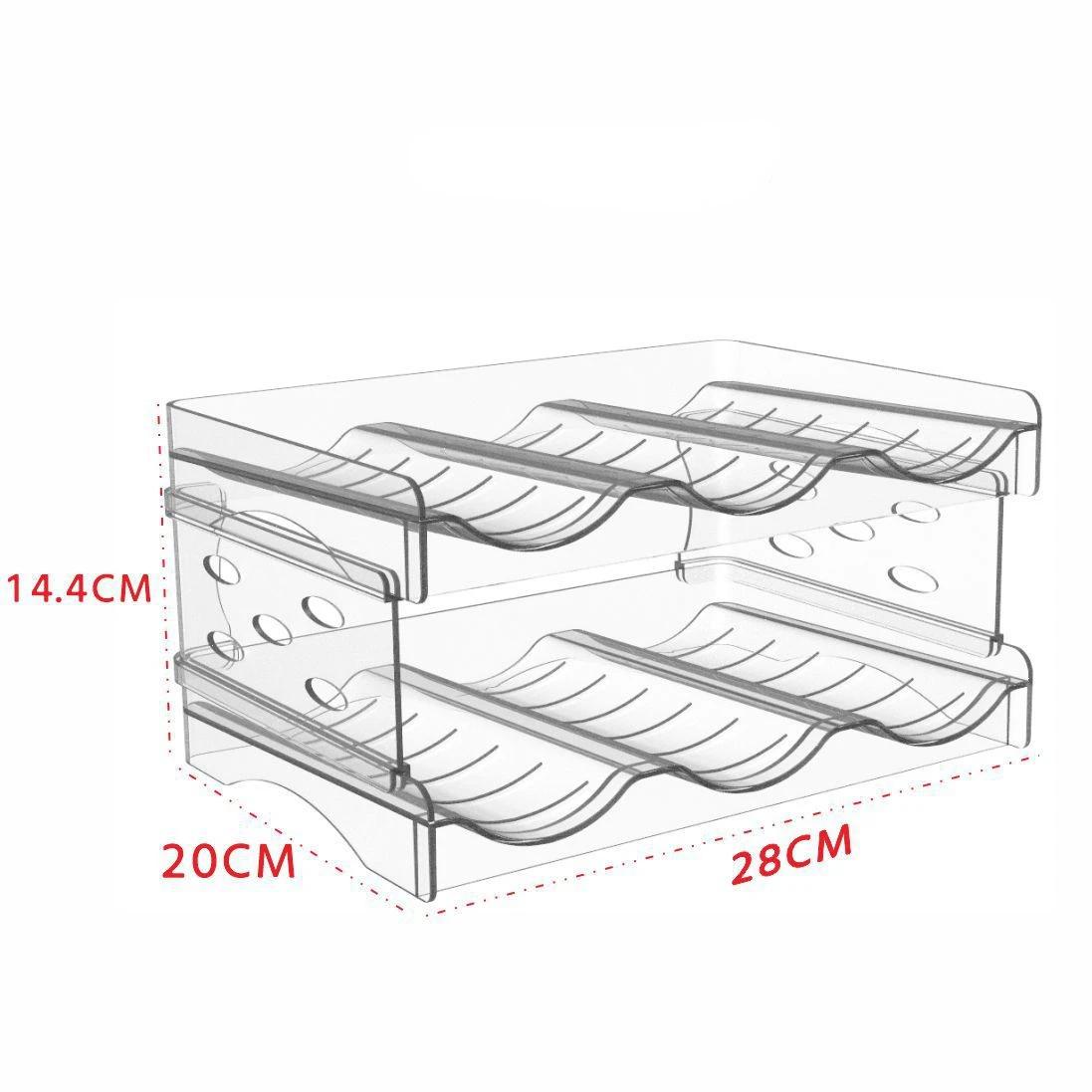 

2025 Новый 2 шт. Прозрачный съемный стеллаж для хранения бутылок с водой Многослойный складной кухонный шкаф столешница для красного вина
