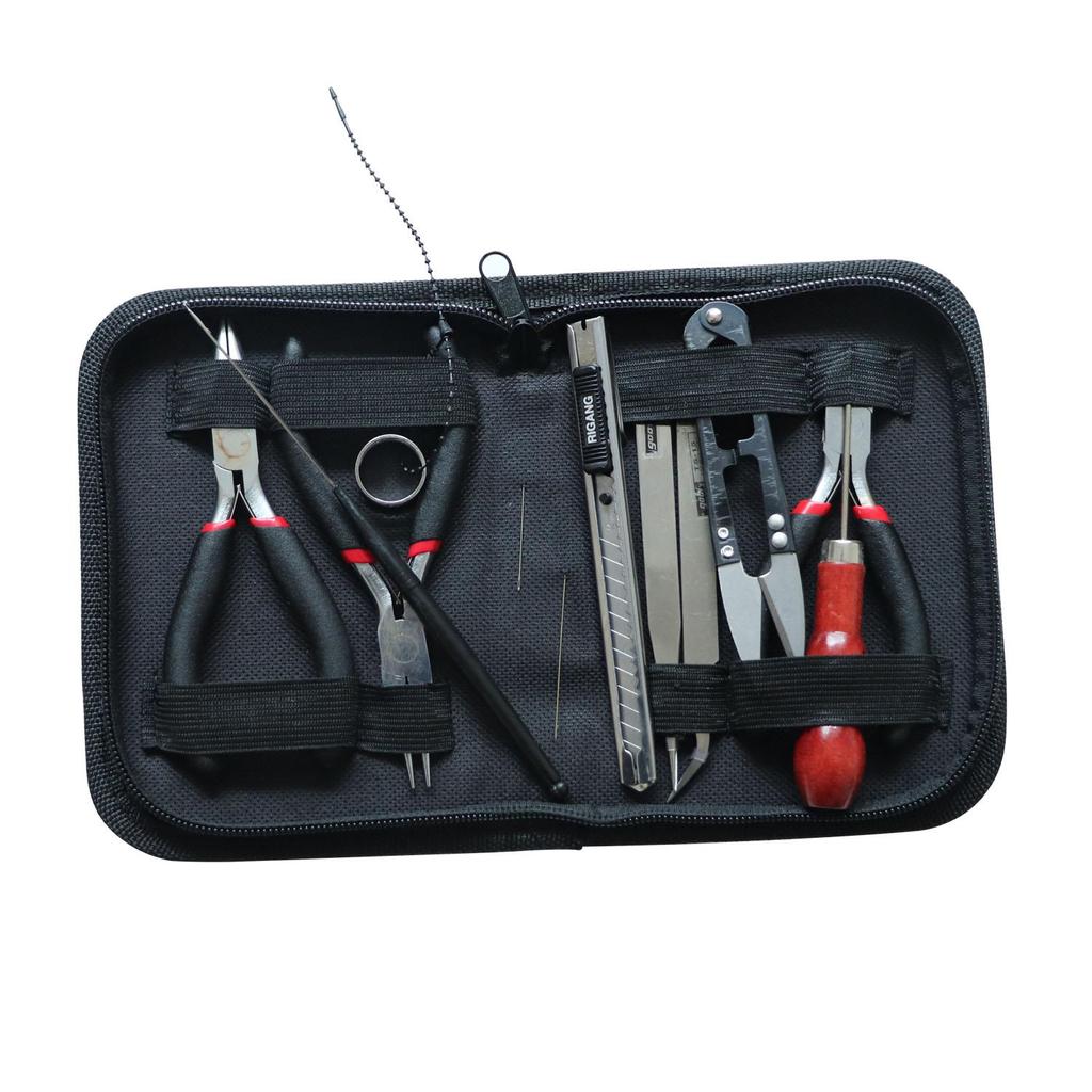 8pcs/set Jewelry Making Tool Kits Pliers Set With Round Nose Plier Side Cutting Pliers Wire Cutter Scissor Beading Tweezers