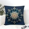 Colorful Snowflake Hexagonal Maple Print Pillow Case Cotton Linen Fabric Square Zipper Pillowcase Home Decorative Living Room