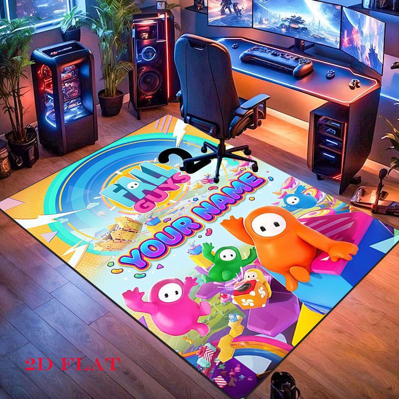 Custom Fall Guys Carpet Rug for Living Room Bedroom Home Sofa Decoration,Kids play Nonslip Floor Mat