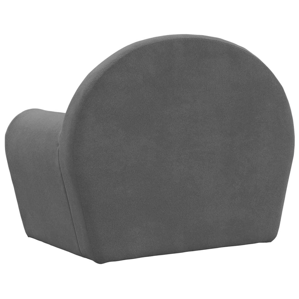 Children S Sofa Anthracite Soft Plush