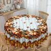 Autumn Harvest Theme Pastoral Tablecloth, Dining Table Decorative Cloth, Polyester Printed Tableware, Home Dining Table Cloth