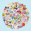 50Pcs Waterproof Hawaiian Cartoon Stickers VSCO Style for Laptop Outdoor Decoration