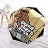 Printed Game Grand Theft Auto Folding Umbrella,Outdoor,Leisure,And Travel Umbrella,Durable Umbrella Fabric,Birthday And Holiday Gift