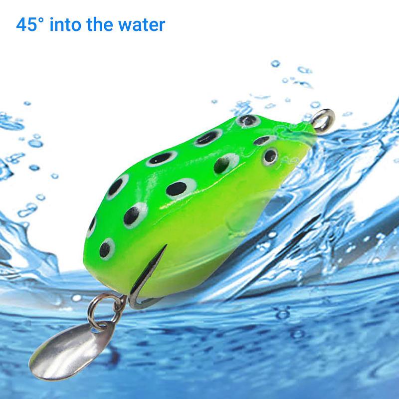 4cm 6g Mini Frog Fake Lure Portable Colorful Outdoor Double Hook Silicone Lure Bait Fishing Gear
