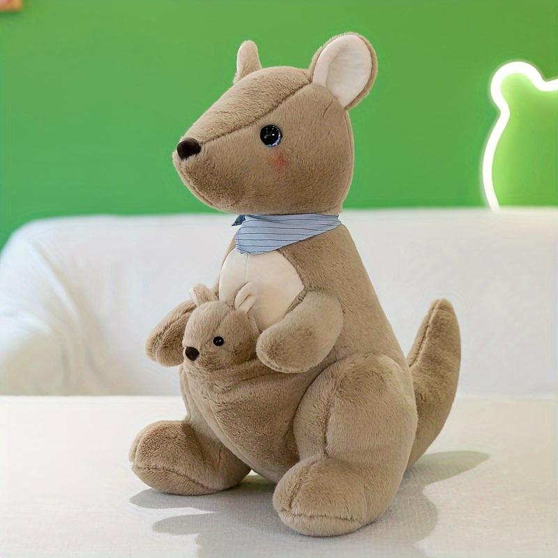 26cm 2-in-1 Kangoeroe Pluche Speelgoed Australische Kangoeroe Pop Super Leuke Kangoeroe Pluche Speelgoed Beste Cadeau Voor Pasen 26cm bruin