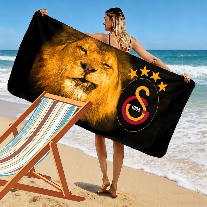Galatasaray FC Print Beach Towel, Large Soft Quick Dry Towel for Beach Camping Swimming
