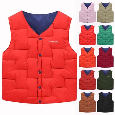 Children's Vests Autumn And Winter Baby Padded Jackets For Boys And Girls Warm Clips