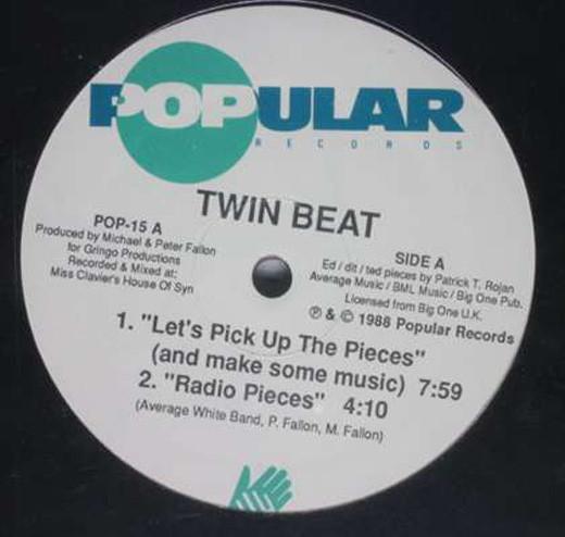 

12inch Record TWINBEAT Lets Pick Up The Pieces And Make POP15 Popular Records 1988 US Dance Electronica Used