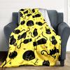 1pc Cat Pattern Lightweight Flannel Blanket, Comfortable and Warm Blanket, for Office and Camping Sofa Bed, Livingroom010