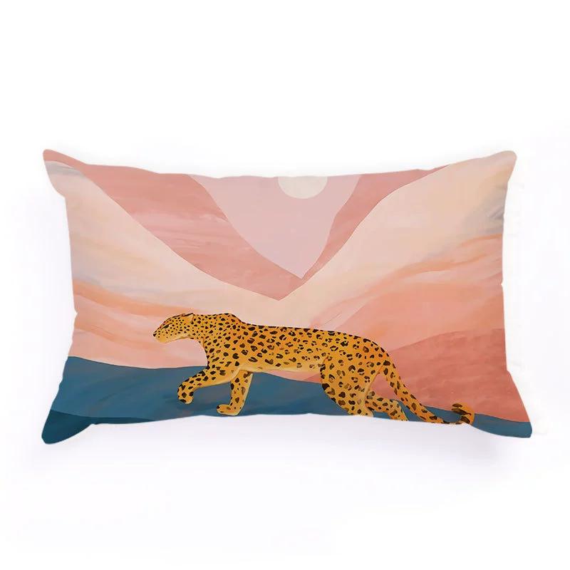 30*50cm Cartoon Leopard Pillow Cover Cute Colorful Cheetah Pattern Cushions Cover Home Car Sofa Decoration Pillowcase