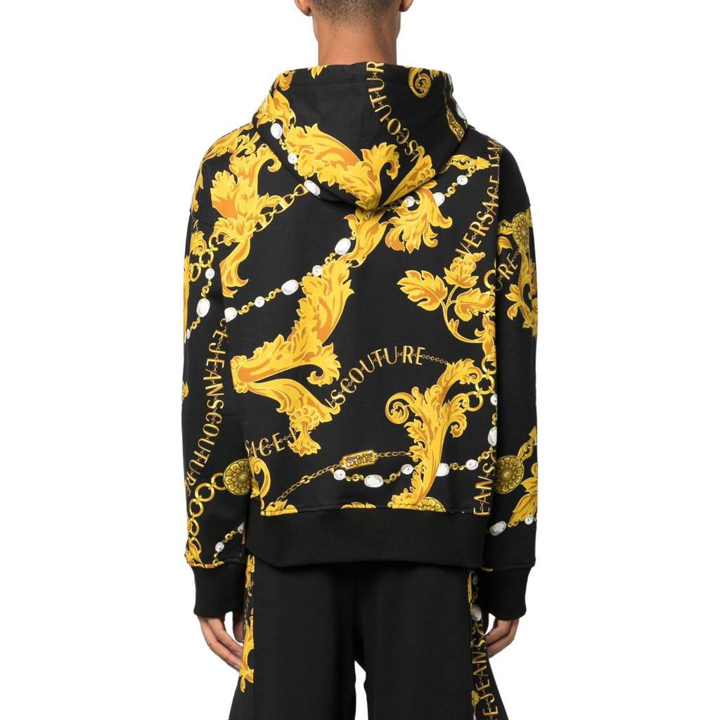 Versace Jeans Couture baroque-print cotton hoodie 75GAI3C0-FS102-G89