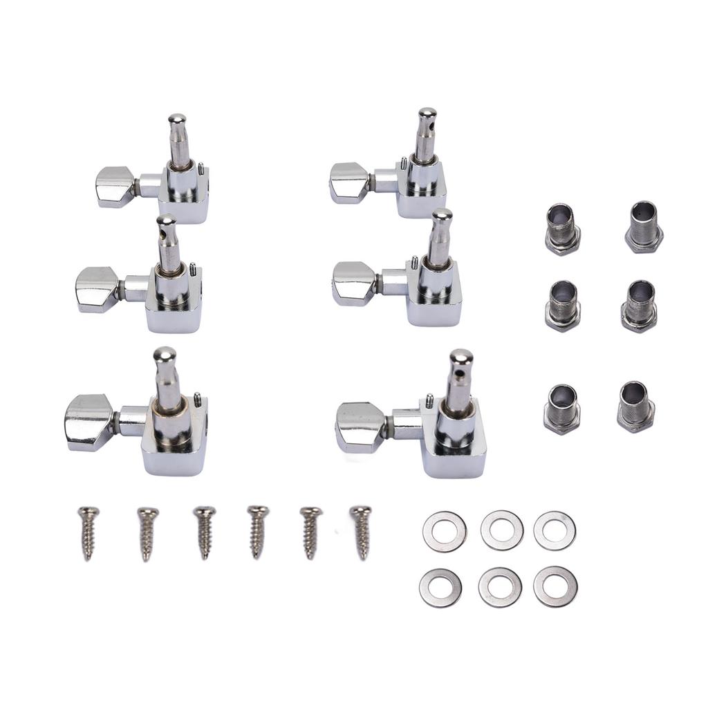 6 Set Guitar Tuner Pegs Electric Acoustic Guitar Small Square Sealed Tuning Machine Heads Right