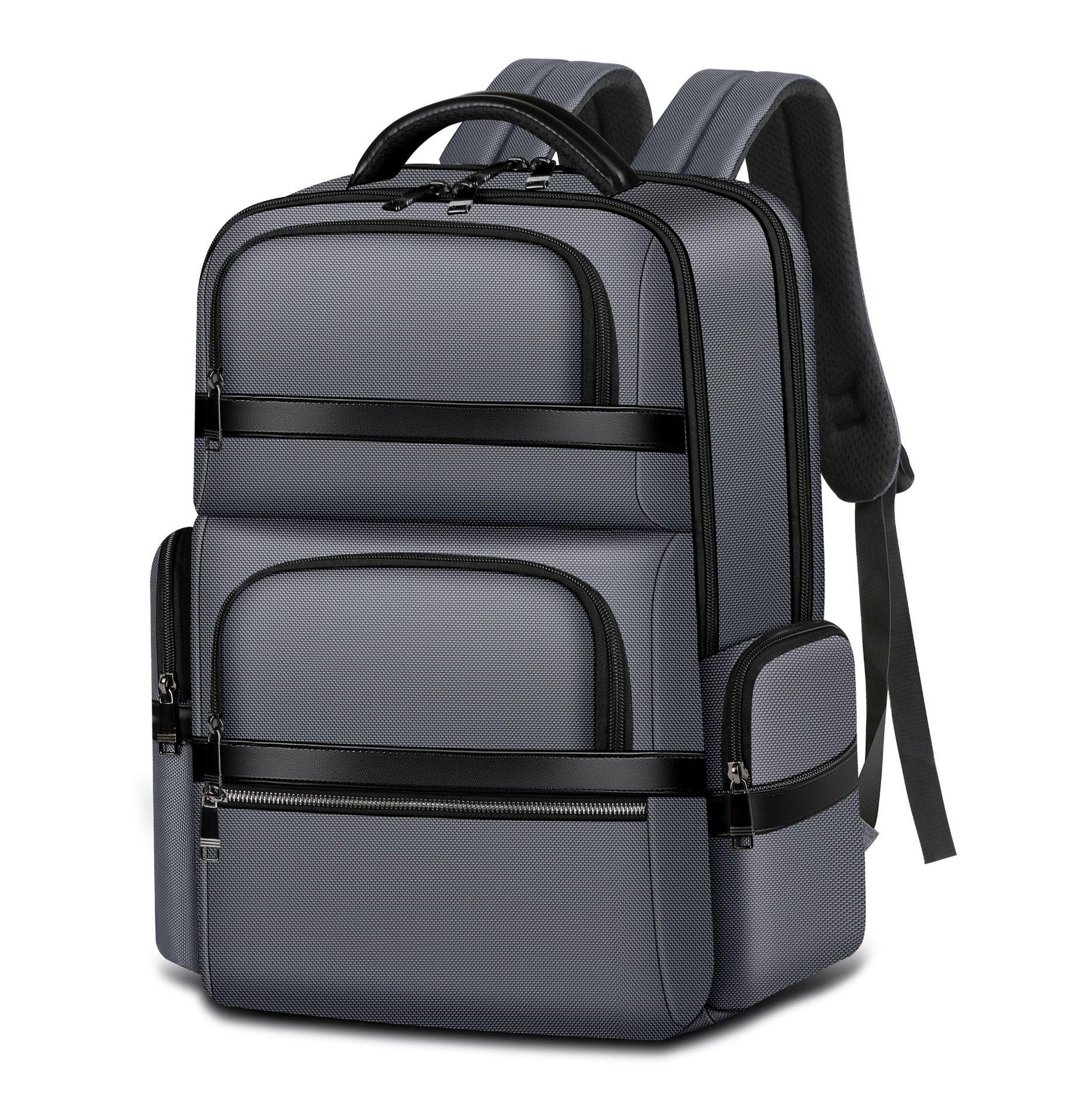 

Деловой рюкзак для поездок 2025: Высококачественная водонепроницаемая ткань 1680D, стильная дорожная сумка для ноутбука серый