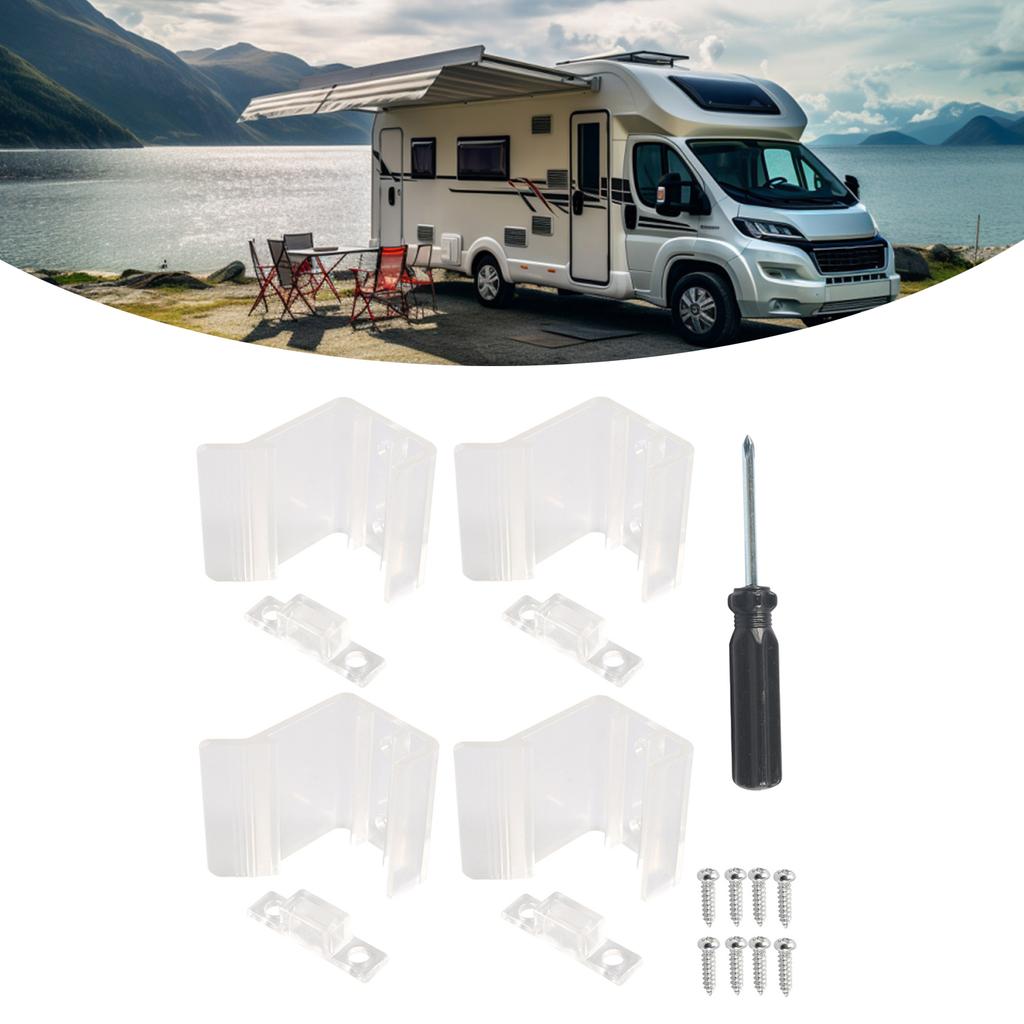 Clear  Sliding Mirrored Door Latches Replacement ABS Wear Resistance Door Latches for Motorhome & Campers Closet Doors