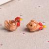 2pcs Cock Rooster Hen Shape Handmade Lampwork Glass Loose Beads For Jewelry Making Accessories DIY Crafts Findings