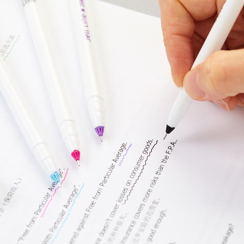 Pixuri cu Gel Colorate Munami Monami 0.4mm pentru Luarea Notițelor - 12 Culori, Vârf Fin