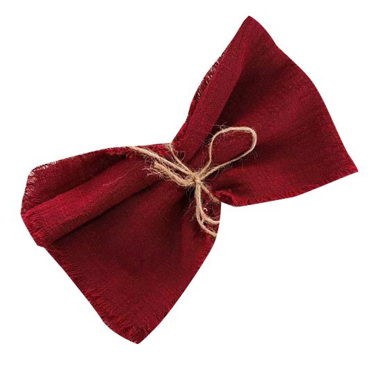 Bohemian Napkin with Fringe Cotton Fabric Solid Color Napkin Rustic Wedding Napkin for Dining Table Farmhouse Home Decor