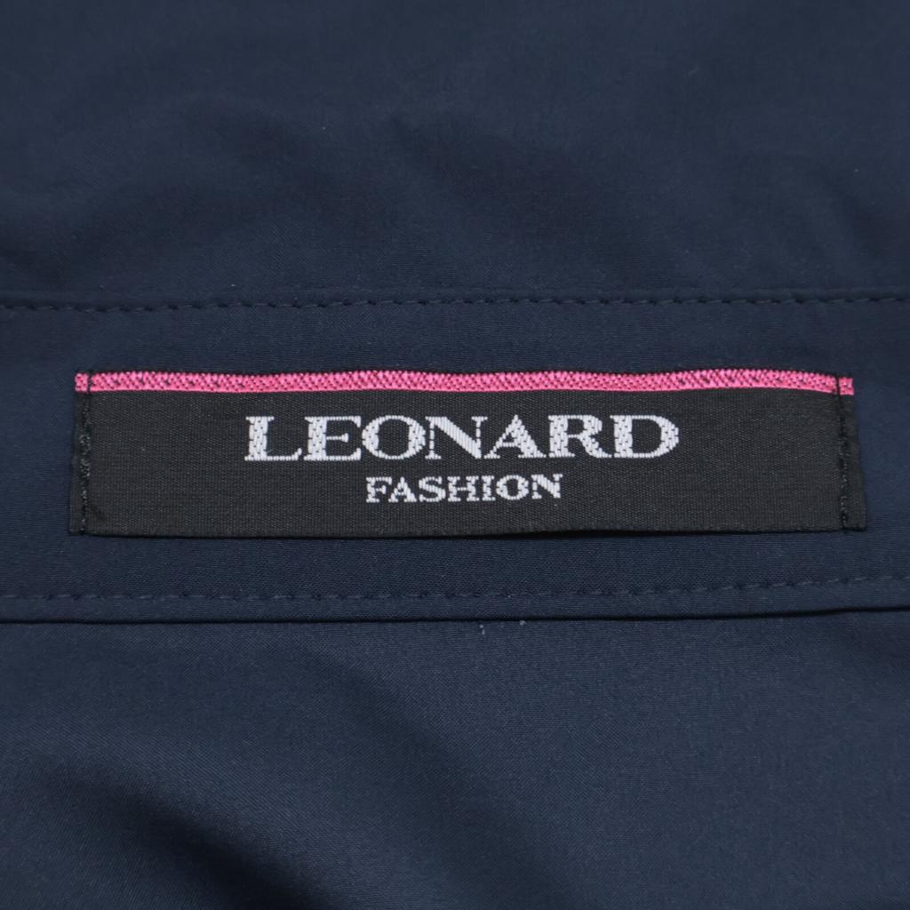 LEONARD 0388350 Water-repellent Nylon and Silk Belted Spring Coat Coat 42 NavyUsed