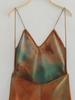 2023 Sexy V-Neck Backless Rainbow Print Long Suspender Dress