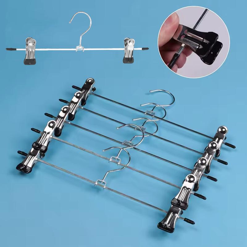 10/20PCS Non-Slip Metal Trousers Clip Adjustable Hangers Clothes Home Storage Rack Suitable for Pants Skirt Hanging Supplies ZYF