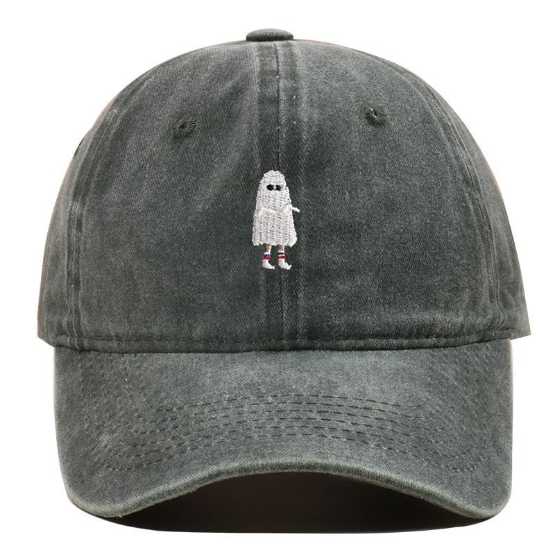 Halloween Geist Gestickte Baseballkappe Geeignet für Verschiedene Anlässe Modische Verstellbare Leichte Kappe